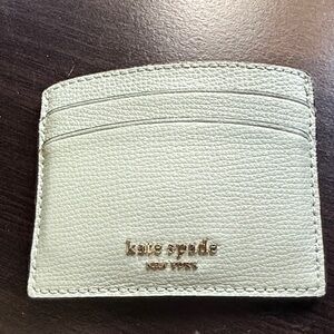 Kate Spade Light Green Leather Card Holder